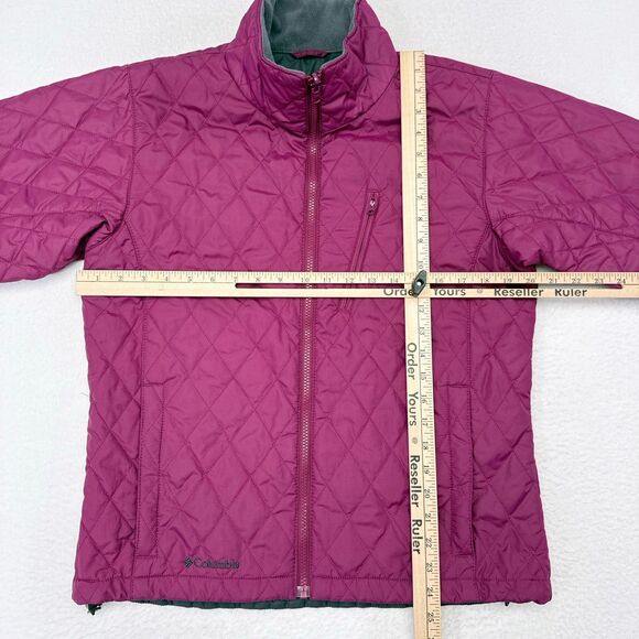 Columbia Jacket Women’s Size Medium Pink Interchange Quilted Full Zip Hiking - Picture 8 of 10